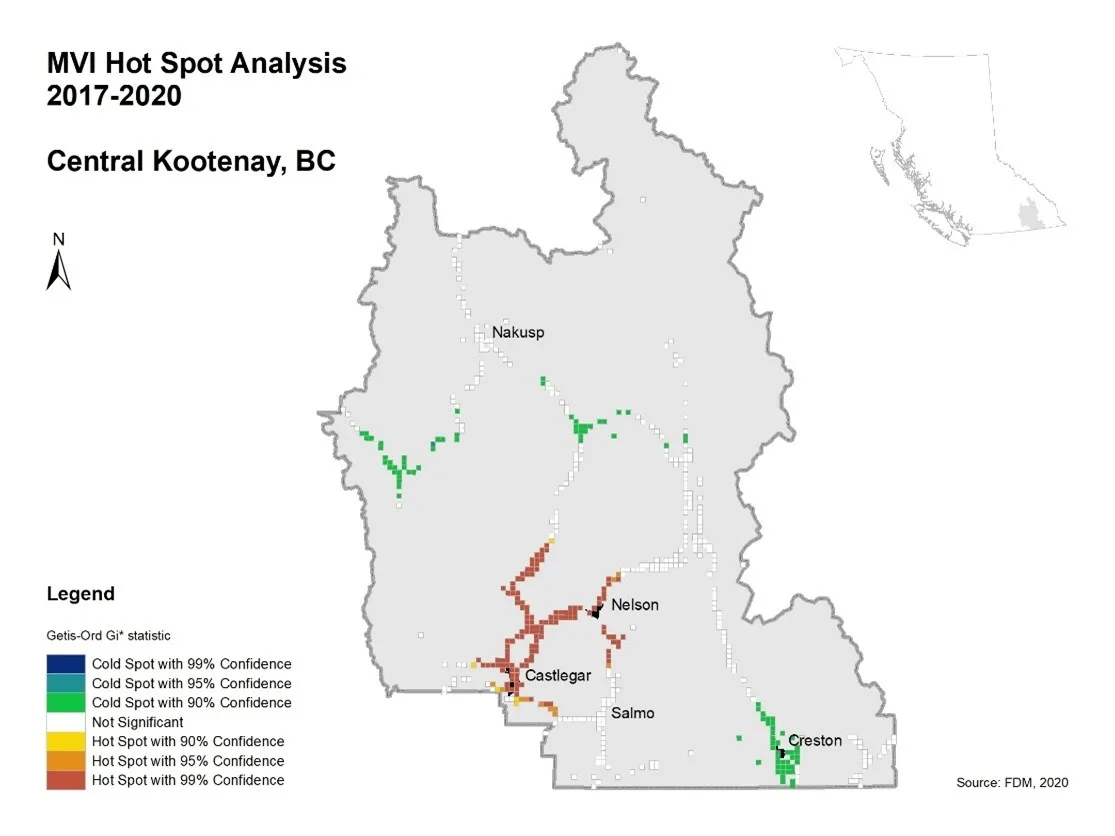 Mapping the Kootenays' Deadliest Roads