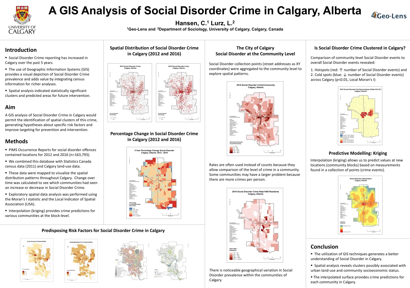 A GIS Analysis of Social Disorder Crime in Calgary